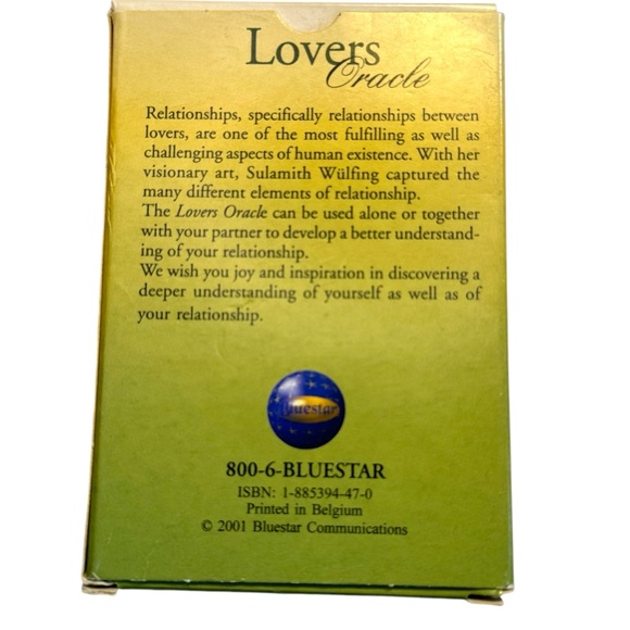 Vintage 1991 Lovers Oracle by Sulamith Wulfing 40 Card Deck RARE 2001 Fortune - Picture 4 of 8
